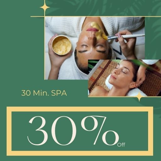 Flat 25% off on Any 30 Min. Spa